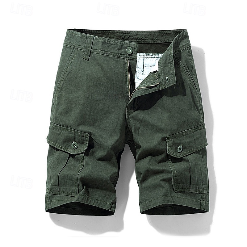 Per uomo Pantaloncini cargo Shorts Pantaloncini Estivi Multi-tasche Bottonato Tasca con Patta Semplice Comodità Indossabile Lunghezza al ginocchio All'aperto Sport Quotidiano Moda Casual Nero Blu del 2025 a $25.99 –P14