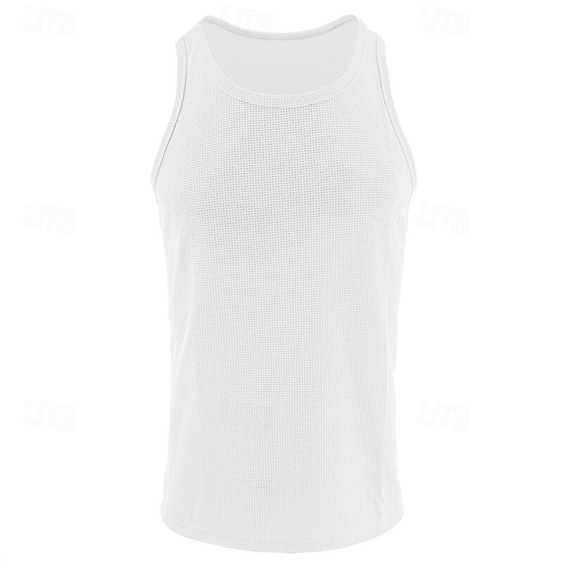 Men's Tank Top Vest Top Undershirt Sleeveless Shirt Sleeveless Crew Neck Summer Plain Fashion Designer Basic Classic Vacation Street Going out Black White Wine Top Tee for Men 2025 - $12.49 –P2