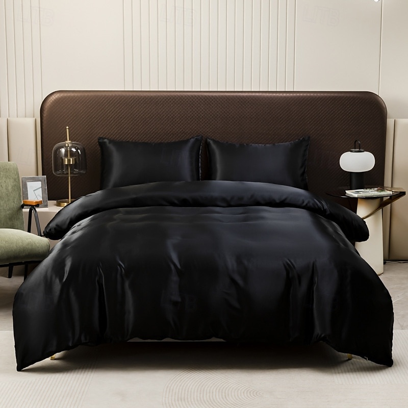 Ensemble de draps en soie glacée imitation satinée Trois ou quatre pièces de 2025 ? $30.99 –P7