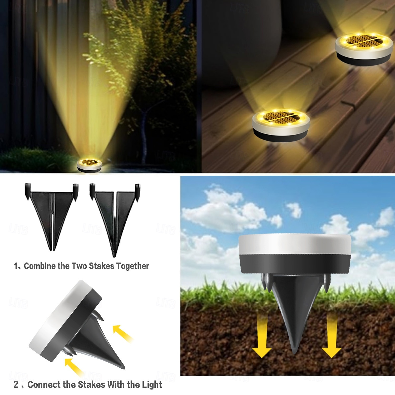 1st 5 W Skulptur och landskapsljus Vattentät Varmvit Kallvit 1.2 V 1 LED-pärlor 2025 - $8.49 –P13