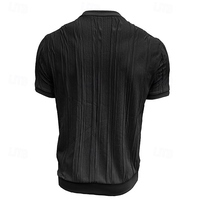 2025年 男性用 Tシャツ 半袖シャツ ティートップ 半袖 クルーネック 夏 平織り ファッション デザイナー ベーシック パッチワーク バケーション ストリート お出かけ ブラック ホワイト メンズトップTシャツ  コレクション – $26.99 –P7