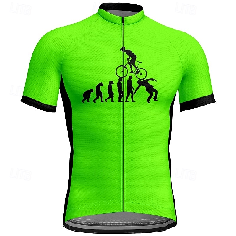 Men's Cycling Jersey Short Sleeve Bike Tee Tshirt Jersey with 3 Rear Pockets Mountain Bike MTB Breathable Quick Dry Anatomic Design Wicking Yellow Red Blue Graphic Sports Clothing Apparel 2025 - $23.19 –P12