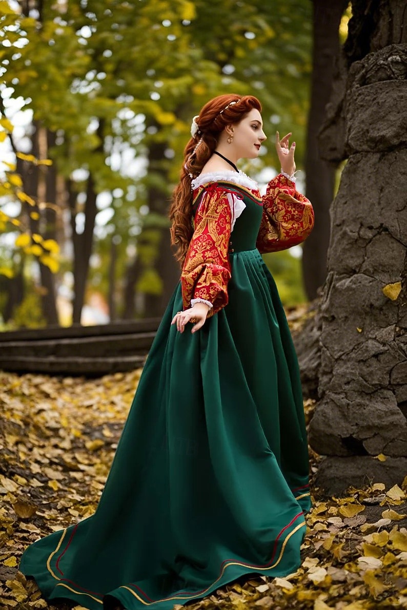 Midieval Prom Medieval Renaissance Dress Prom Dresses Gown Viking Celtic Knight Fancy ...