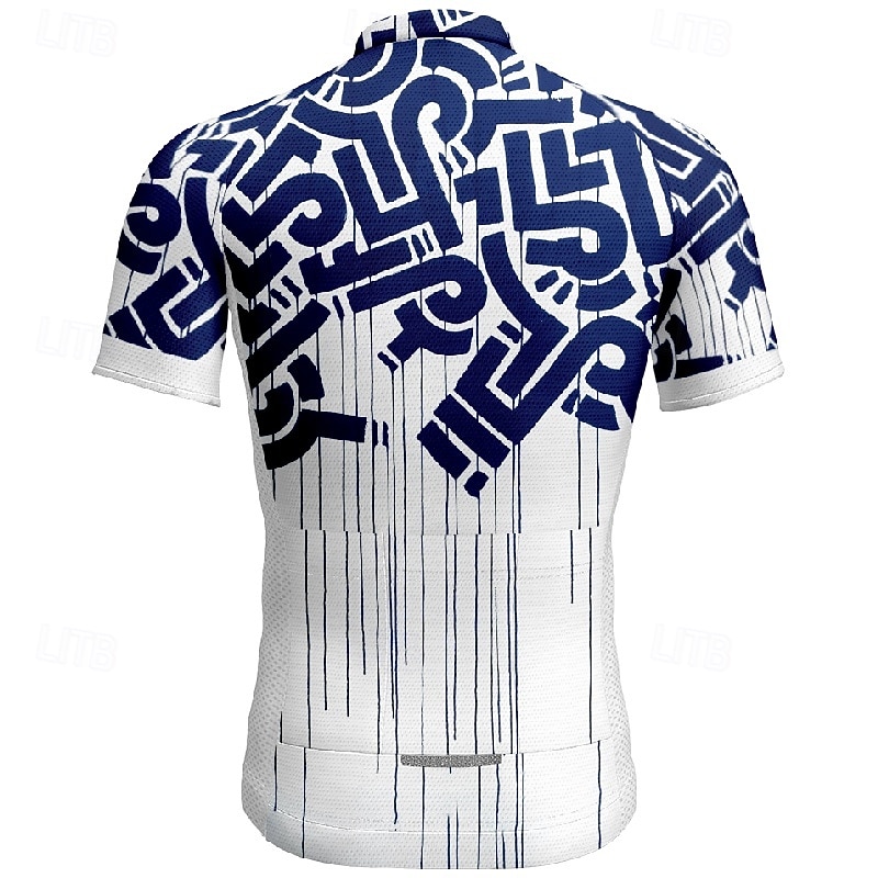 Men's Cycling Jersey Geometric Short Sleeve Bike Tee Tshirt Jersey with 3 Rear Pockets Mountain Bike MTB Quick Dry Anatomic Design Wicking Breathable Sports Wine Red Black Blue Clothing Apparel 2026 - $25.99 –P11