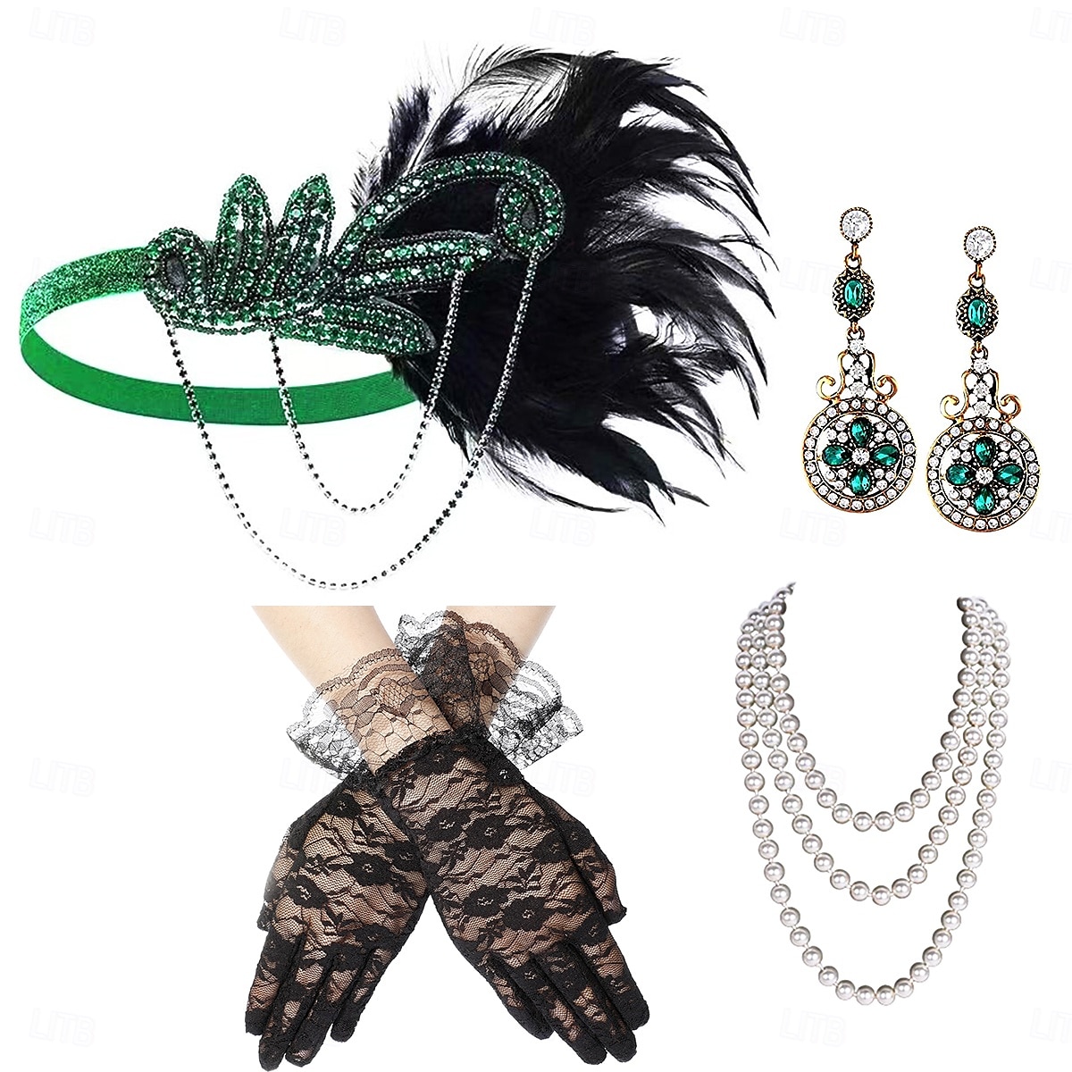 1920-as évek A nagy Gatsby Flapper fejpánt A nagy Gatsby Toll Retro Csillogó glitter Kristály / Strassz Jelmez Női Farsang Álarcos mulatság Április bolondja Party estélyi viselet Álarcos mulatság 2025 - $23.99 –P8