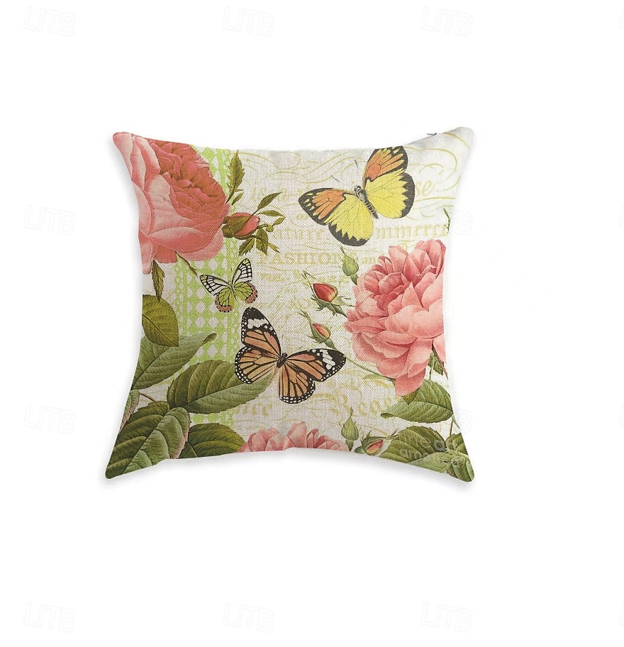 Bloem Pastorale Decoratieve Toss Kussens Cover 1PC Zacht Vierkant Bank Kussen Case Kussensloop voor Slaapkamer Woonkamer Sofa Stoel 2025 - $12.99 –P4