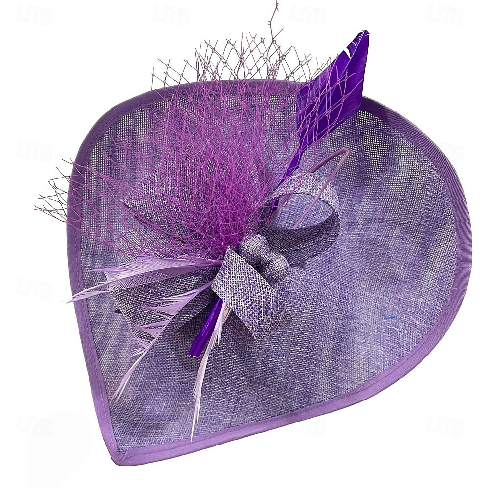 Kopfstück Federn Sinamay Hochzeit Abendgesellschaft Elegant Hochzeit Mit Feder Kopfschmuck Kopfbedeckung 2025 - $30.99 –P13