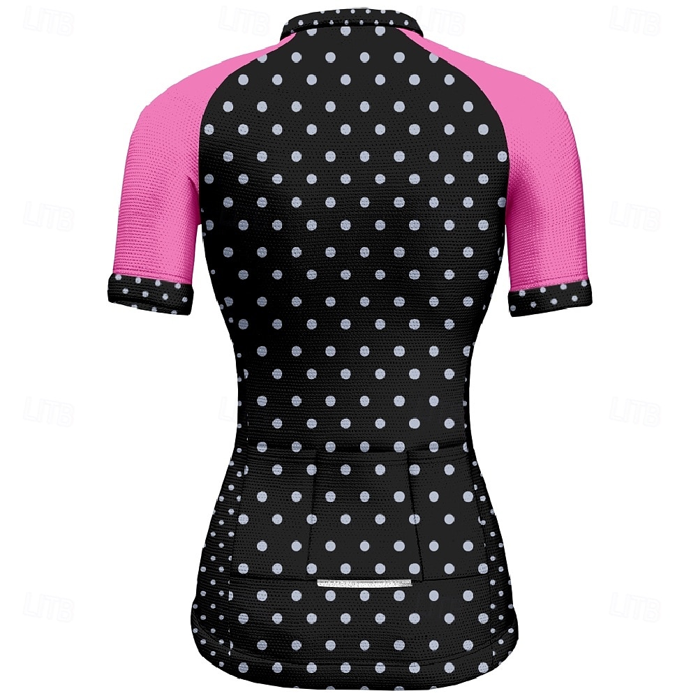 Dámské Cyklodres Puntíky Krátký rukáv Kolo Tričko Dres se 3 zadními kapsami Horská cyklistika Rychleschnoucí Anatomický design Odvod Prodyšné Sportovní Bílá Žlutá Růžová Oblečení 2025 - $23.99 –P13