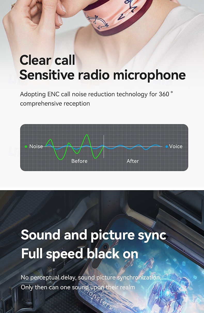 2025年 m55 真のワイヤレス ヘッドフォン TWS イヤフォン 耳掛け Bluetooth 5.3 充電ボックス付き 長時間バッテリー フィットネス用 コレクション – $31.99 –P10
