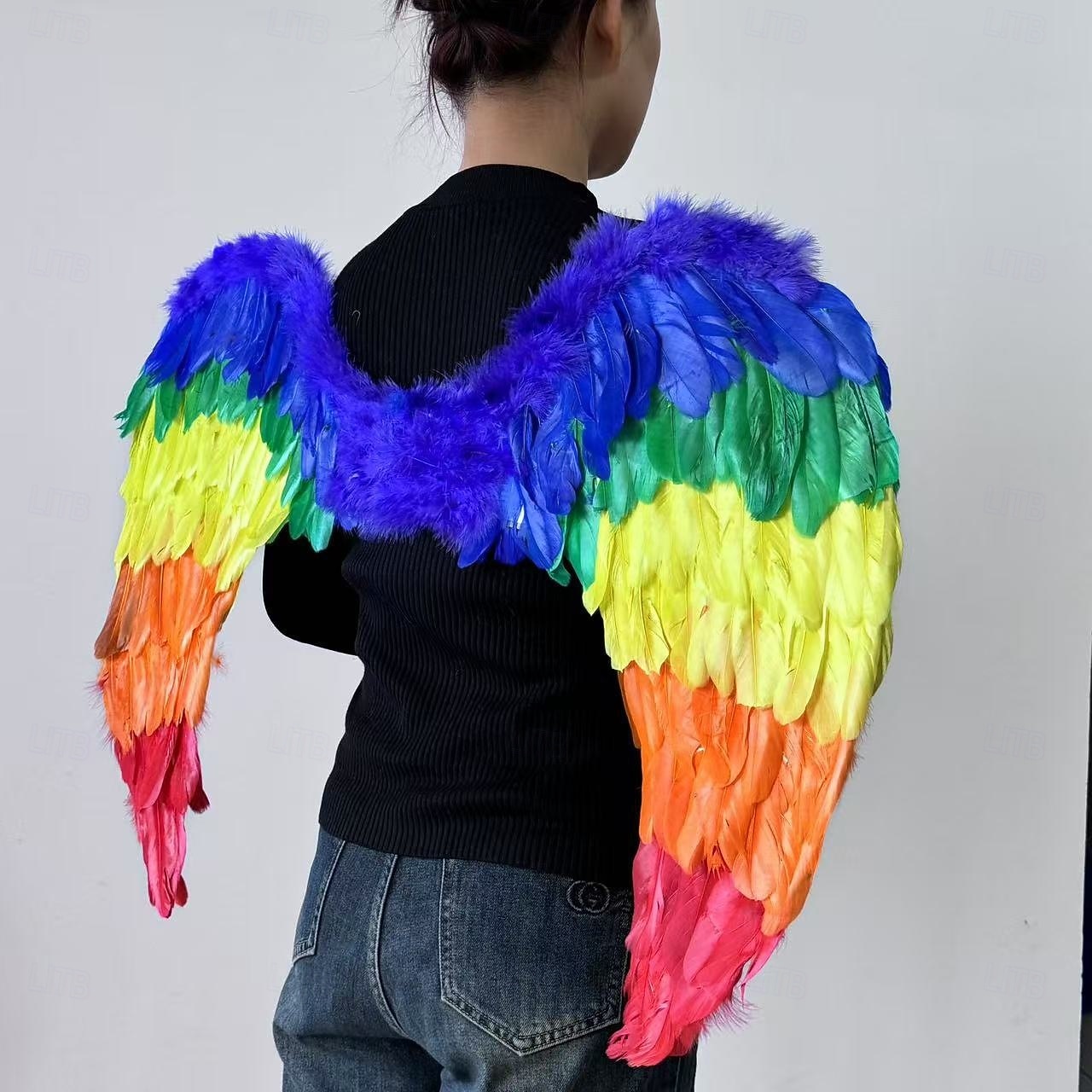 Drag queen Stolthet Regnbåge Fjädervingar Regnbågens änglavingar Ledigt Unisex Vuxna Prideparad Pride månad Halloween Lätt karnevalsdräkt 2025 - $18.99 –P2