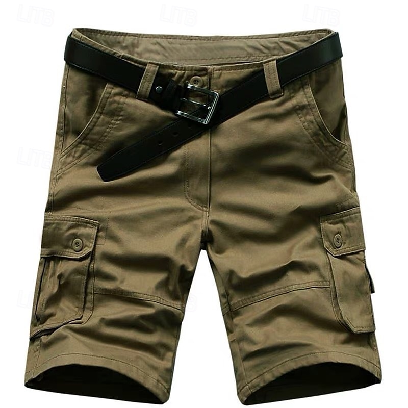 Men's Cargo Shorts Shorts Summer Shorts Multi Pocket Flap Pocket Camo Comfort Wearable Knee Length Outdoor Sport Daily Fashion Casual Black Yellow 2025 - $18.99 –P5