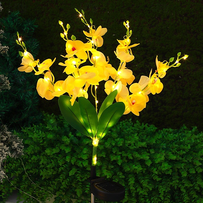 Lot de 2 lampes solaires d'extérieur étanches en forme de fleurs, luminaire décoratif d'extérieur, idéal pour un jardin, une terrasse, une cour, un sentier ou des vacances de 2025 ? $45.99 –P9