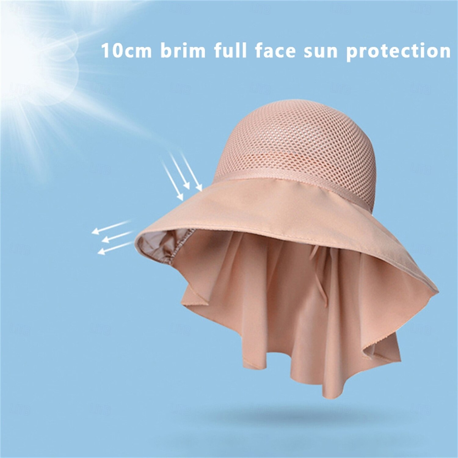 Women's Foldable Wide Brim Sun Hat with Neck Flap - UV Protection Cotton Beach Hat for Outdoor Hiking, Picnics & Summer Activities, Hiking Accessory | Foldable Hat | Breathable Fabric, Camping Gear 2025 - $25.99 –P9