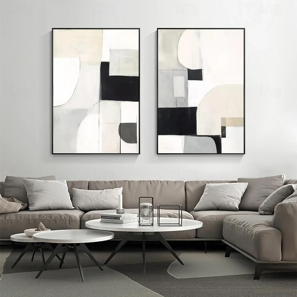 Ölgemälde, abstrakte Ölgemälde, handgemalte Ölgemälde, Wabi-Sabi-Wandkunst, 2er-Set, beige abstrakte Malerei auf Leinwand, ein Paar, beige Textur-Wandkunst, neutrale abstrakte Wandkunst, 2025 - $77.99 –P1
