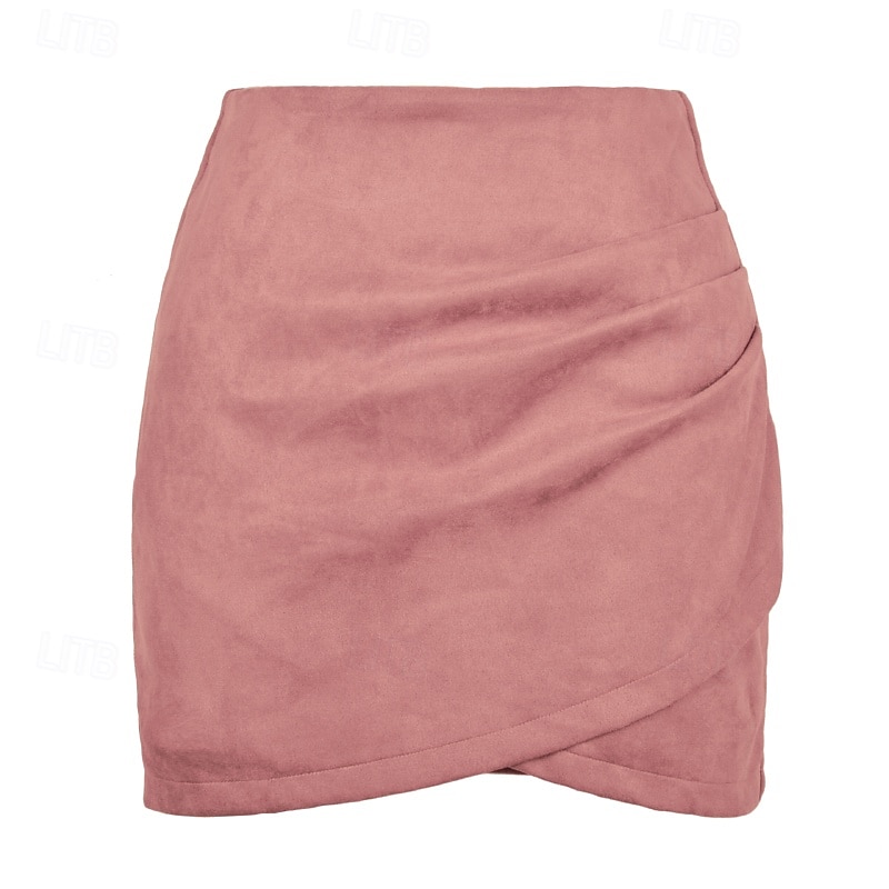 Női Szoknya Bodycon Divat Mini Közepes derekú Szoknyák Sima Fodrozott Mikroelasztikus Vakáció Utca Bor Fekete Rózsaszín Katonai zöld Nyár Poliészter 2025 - $21.99 –P4