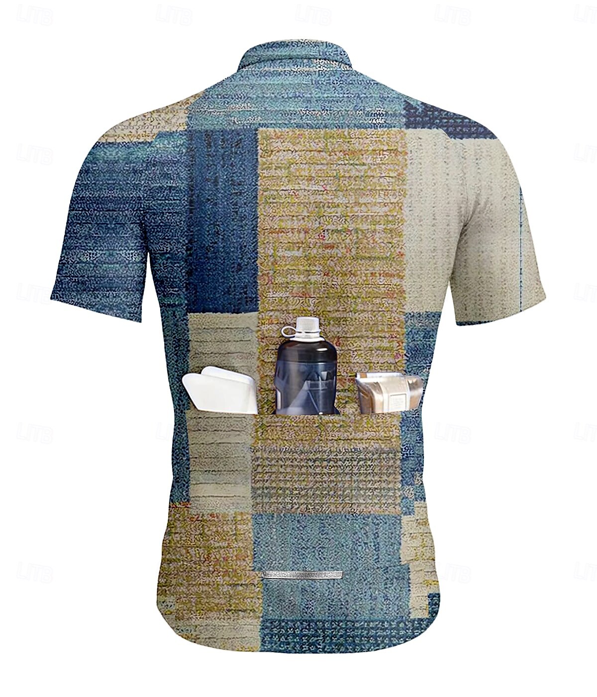 Męskie Koszulka rowerowa Krótki rękaw Rower Tee Tshirt Top z 3 tylnymi kieszeniami Odporny na UV Oddychający Szybkie wysychanie Suwak przedni Niebieski Sport Odzież 2025 - $28.99 –P2