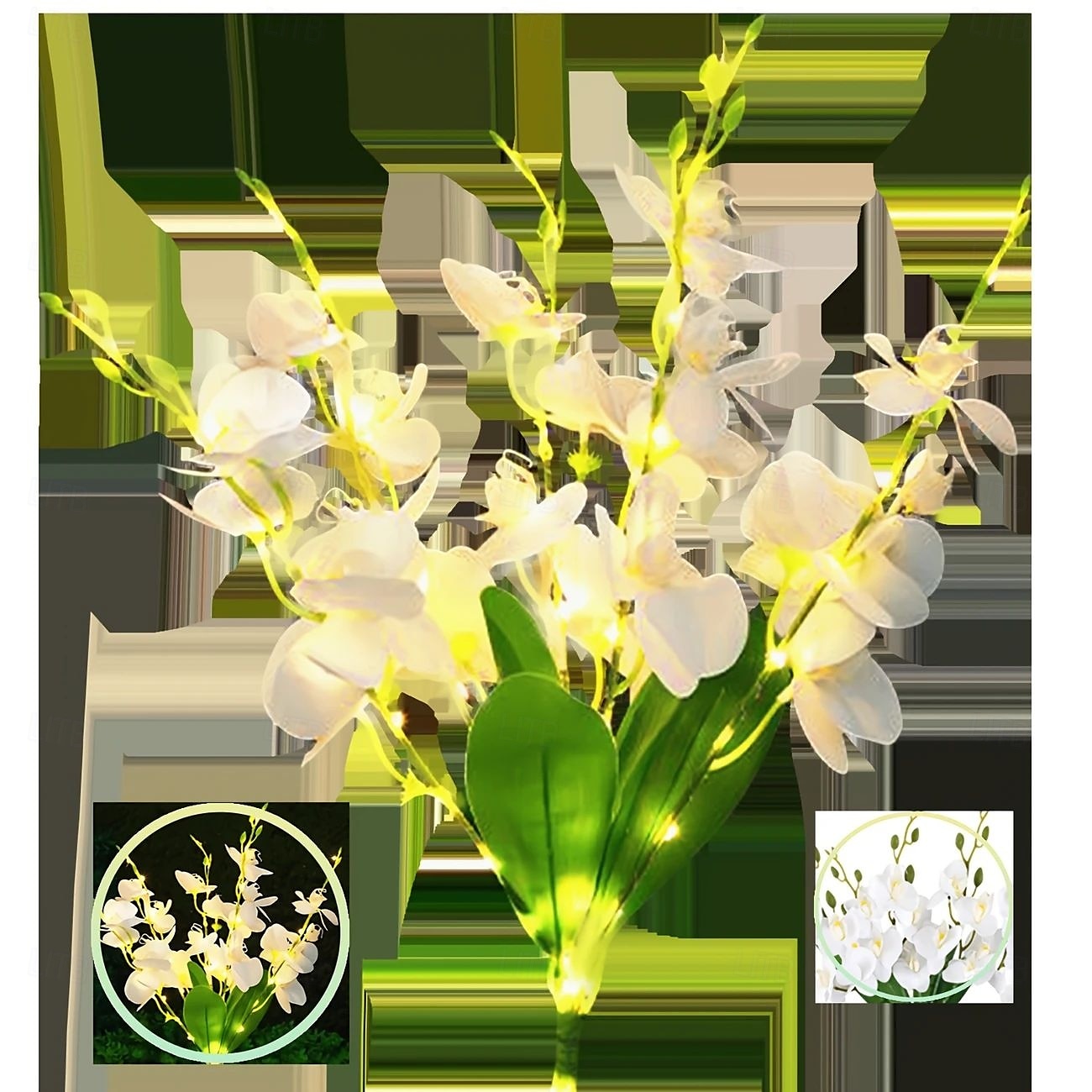 Lot de 2 lampes solaires d'extérieur étanches en forme de fleurs, luminaire décoratif d'extérieur, idéal pour un jardin, une terrasse, une cour, un sentier ou des vacances de 2025 ? $45.99 –P4