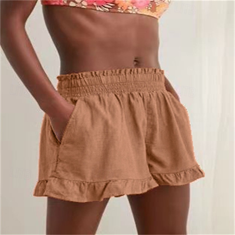 Per donna Shorts Shorts da Spiaggia Pantaloncini larghi Moda Streetwear Comfort Corto Misura del girovita medio Semplice Elastico in vita Comodo All'aperto Confortevole Streetwear Abbigliamento del 2025 a $17.99 –P2