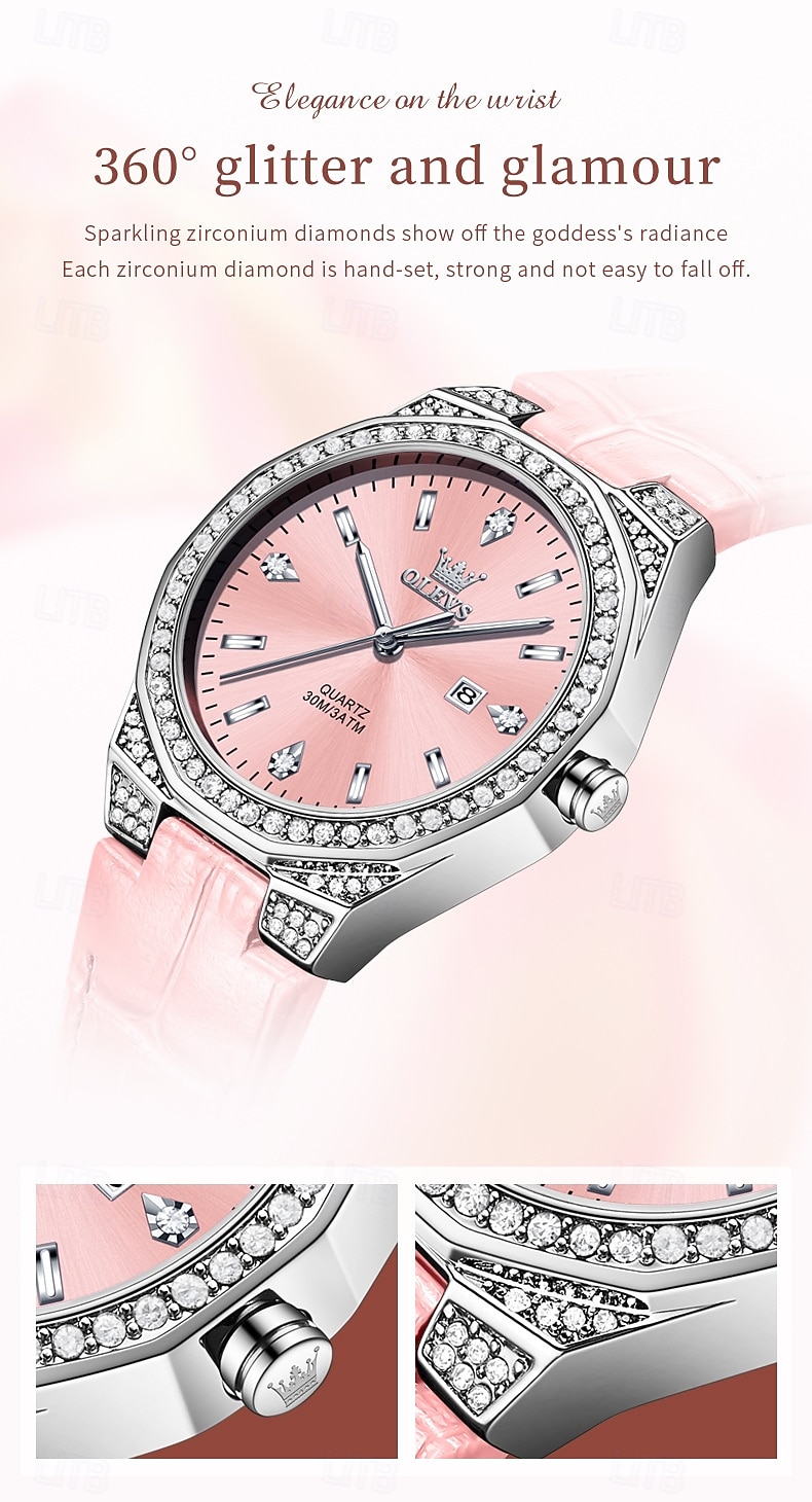 OLEVS 5606 Mother's Day Gift for Women's Watch Luxury Original Quartz Watch Waterproof Luminous Diamond Watch Fashion Elegant 2026 - $31.99 –P3