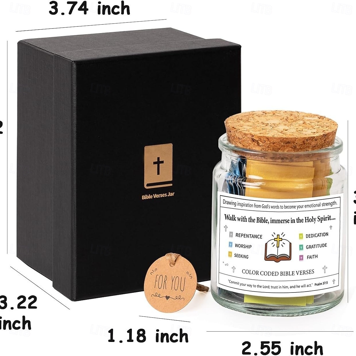 צנצנת פסוקי התנ"ך מתנות נוצריות לנשים מתנות יום הולדת לנשים צנצנת תנ"ך ממלאי סל פסחא מתנות סיום לפסחא שלה מתנות לילד מתנות לאמא מתנות יום סנט פטריקס 2026 - $23.99 –P3