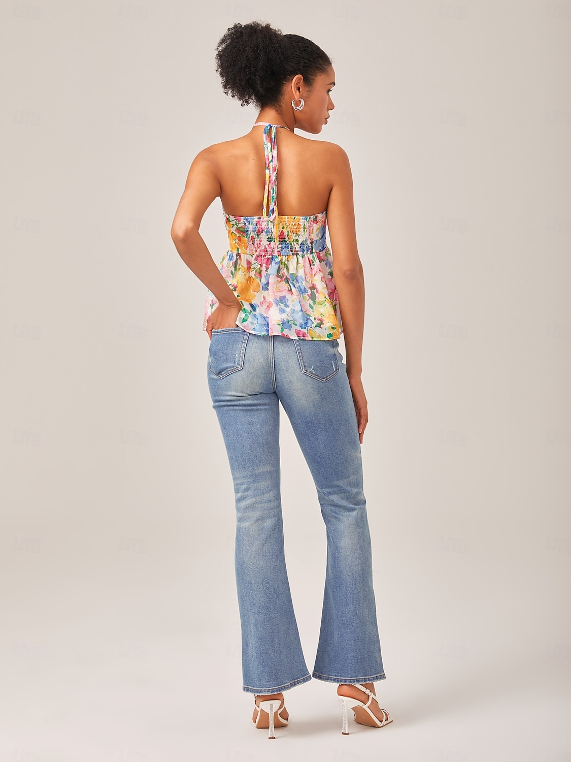 bloemenprint halter tanktop 2025 - $52.99 –P7