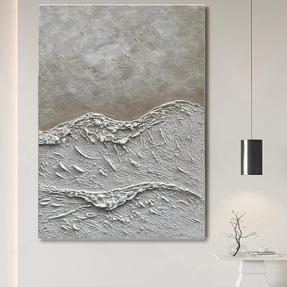 2025年 手作りの油絵キャンバス壁アート装飾シンプルな抽象的なテクスチャ海の波ホームデコレーション用ストレッチフレーム吊り下げ絵画/ロールフレームレス未ストレッチ絵画  コレクション – $61.99 –P4