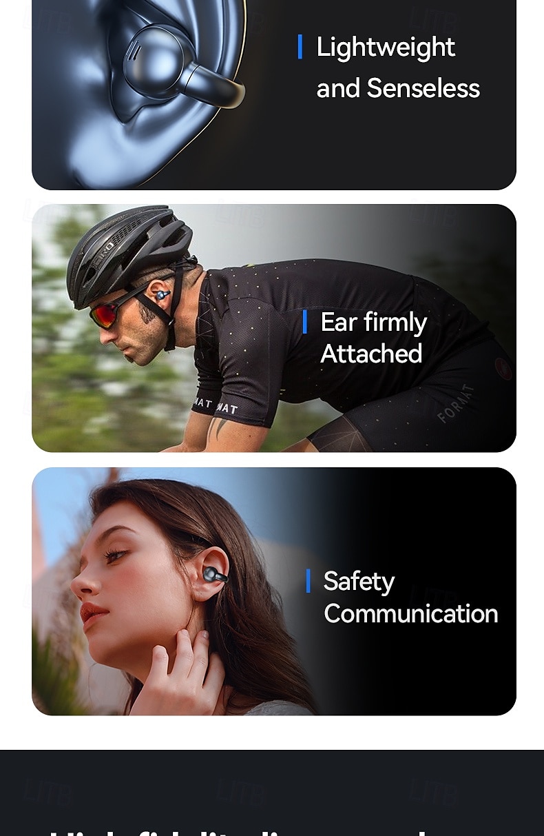 2025年 m55 真のワイヤレス ヘッドフォン TWS イヤフォン 耳掛け Bluetooth 5.3 充電ボックス付き 長時間バッテリー フィットネス用 コレクション – $31.99 –P4