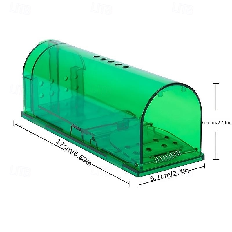 Cușcă reutilizabilă din plastic pentru capcană pentru șoareci, cutie umană de prindere a șobolanilor pentru uz interior în exterior, instrument non-toxic pentru controlul rozătoarelor pentru grădina 2025 - $9.99 –P2