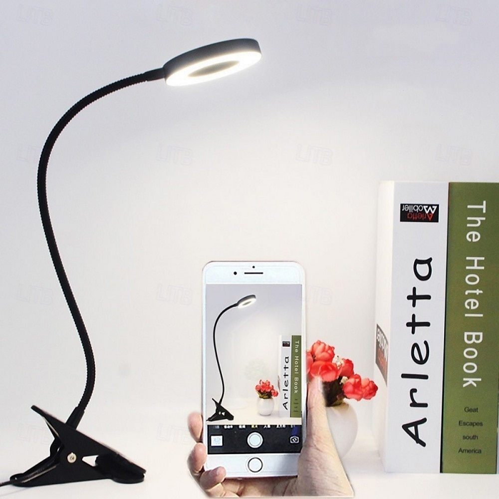 Lampe de bureau à LED, lampe de lecture, veilleuse, lampe de lecture USB à intensité variable avec pince, lampe de lecture flexible à col de cygne pour lit, tête de lit, ordinateur de 2025 ? $12.49 –P2