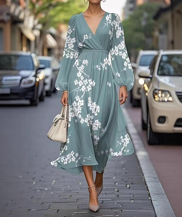 Per donna Abito maxi Abito Pieghettato Abito aderente Abito aderente e svasato Compleanno Casual Formale Ufficio Data Vestibilità regolare Floreale Grafico Senza Maniche Scollo a V blu navy Champagne del 2025 a $34.99 –P1