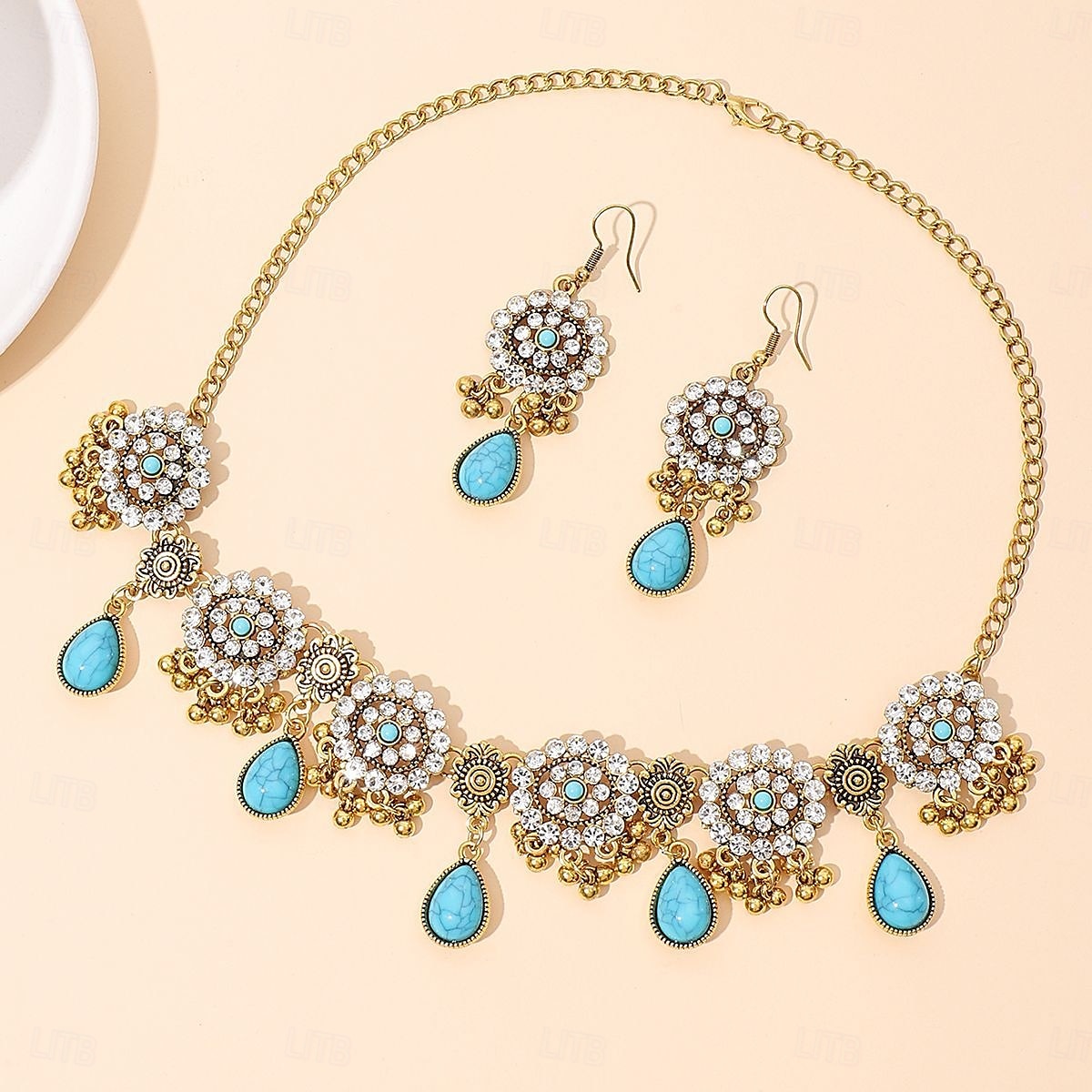 Bruidssieradensets 1 set Legering Oorbellen Kettingen Dames Elegant Stijlvol Sieraden set Voor Bruiloft Werk Verjaardag 2025 - $20.99 –P3
