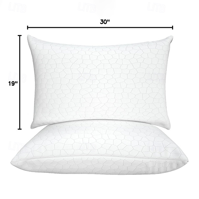 Almofadas Refrescantes para Dormir Almofadas de Espuma de Memória Picada para Cama Tamanho Queen Almofada de Gel para Dorminhocos Quentes Almofada Fria Suportiva de 2025 por $34.99 –P1