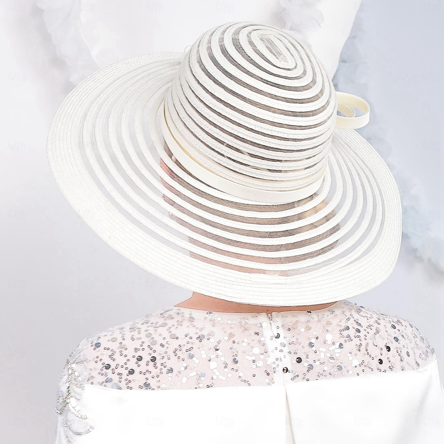Sombreros de fibra, sombrero bombín/cloche, sombrero de pescador, sombrero flexible, boda, fiesta de té, boda elegante con lazo, tocado de empalme, tocado. 2025 - $42.99 –P7