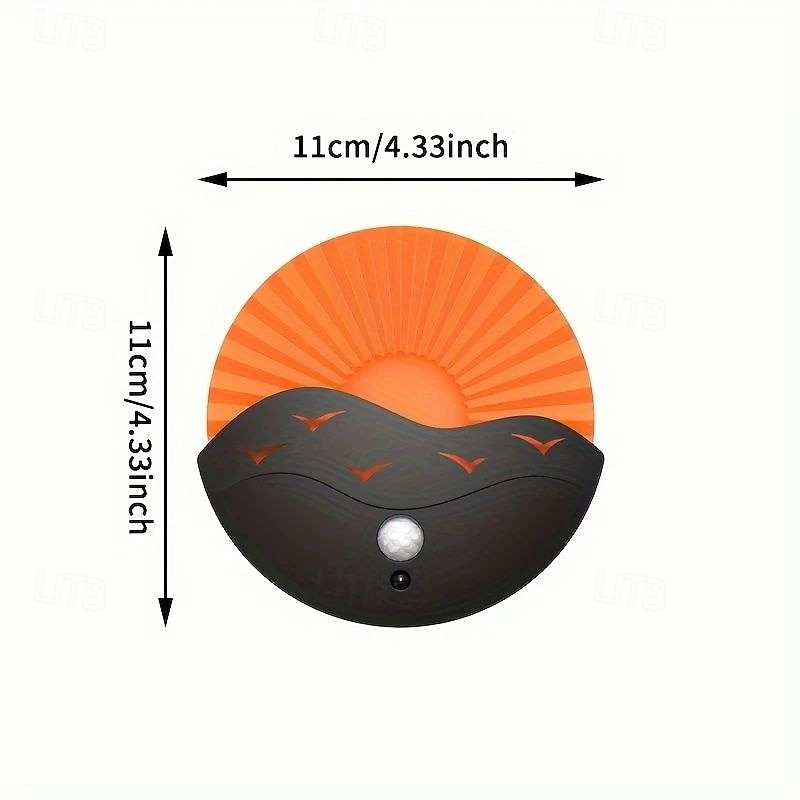 led bevegelsessensor vegglys bevegelsessensor nattlys oppladbart nattlys for soverom korridor trapp skap dekorasjon julegave 2025 - $32.99 –P1