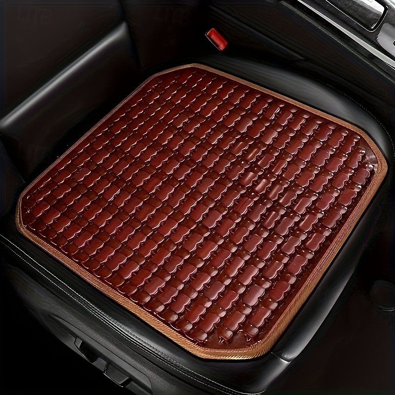 cuscino per sedile auto in bambù traspirante &fresco per l'estate, vestibilità universale, materiale non tessile, comodo cuscino per sedile da esterno del 2025 a $31.99 –P1