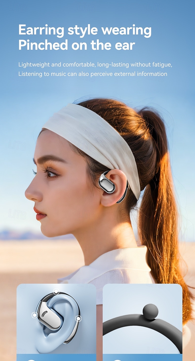 2025年 m75 ハンズフリー電話運転ヘッドセット 耳かけ式 Bluetooth 5.3 ステレオ サラウンド サウンド HiFi フィットネス ジム ワークアウト 携帯電話用  コレクション – $18.99 –P4