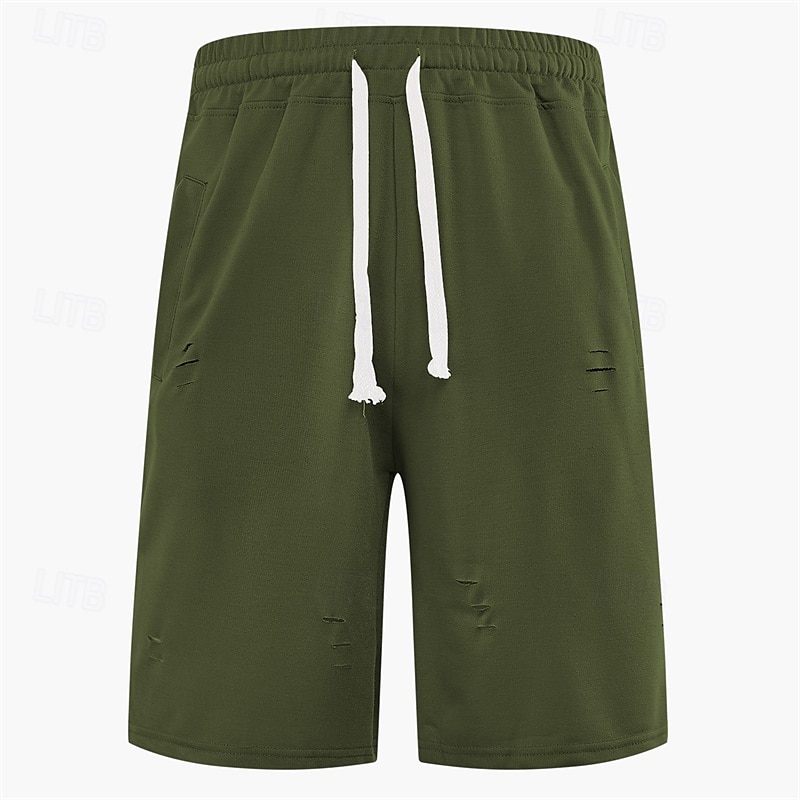 Herren Sportliche Shorts Sweat-Shorts Shorts Sommershorts Tasche Kordelzug Elastischer Bund Einfach Komfort Atmungsaktiv Kurz Outdoor Sport Klassisch Lässig Schwarz Armeegrün 2025 - $17.99 –P2