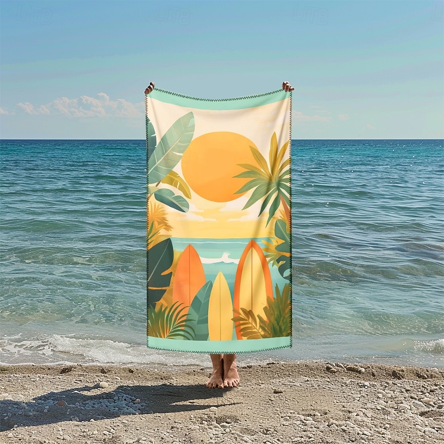 telo mare stampato, telo mare leggero e anti-sabbia ad asciugatura rapida, ideale per viaggi, piscina e uso all'aperto del 2026 a $12.99 –P7