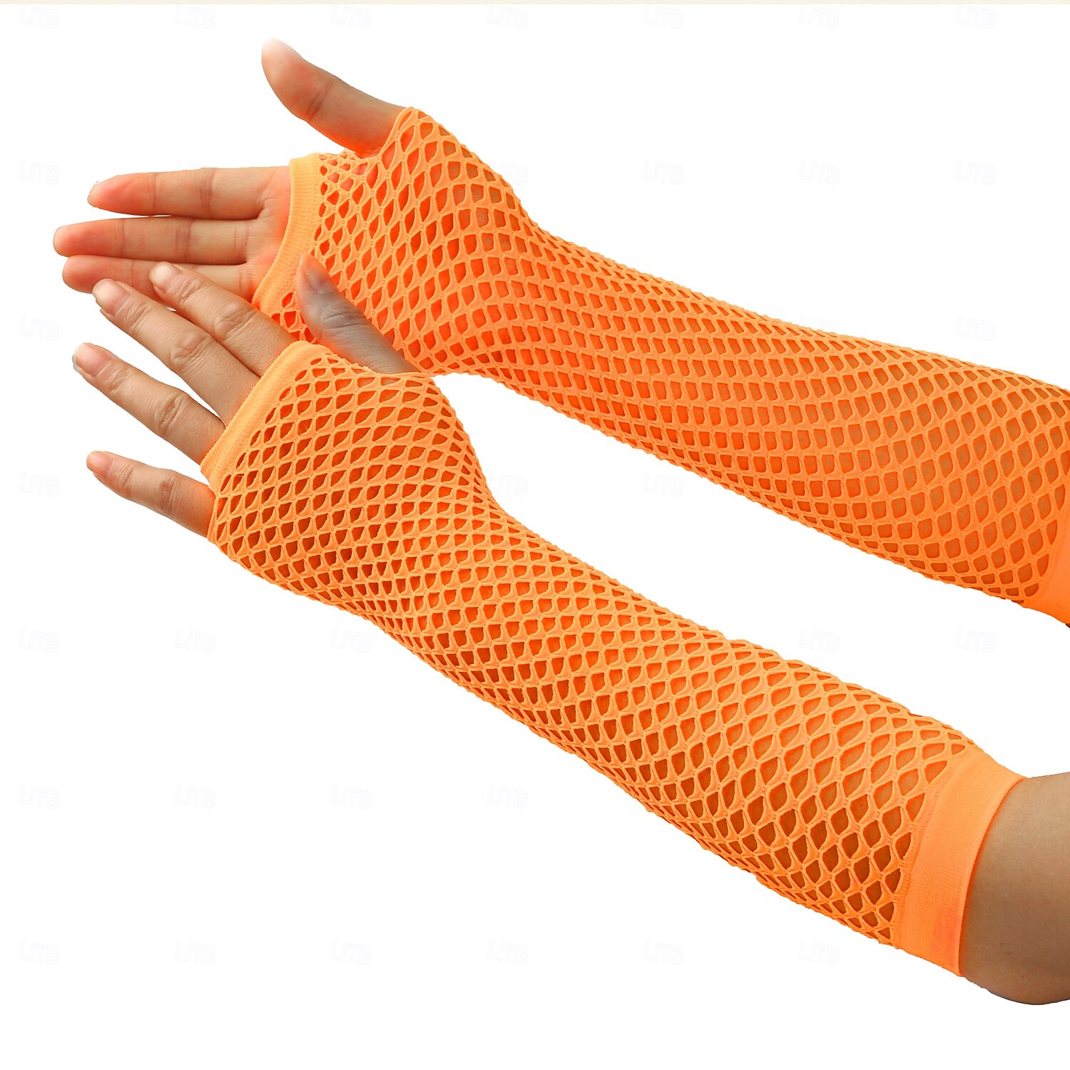 Dickes Netz Fischernetz elastische Handschuhe sexy lange Handschuhe Punk Halbfinger Nachtclub Party Etikette Handschuhe 2025 - $5.49 –P5
