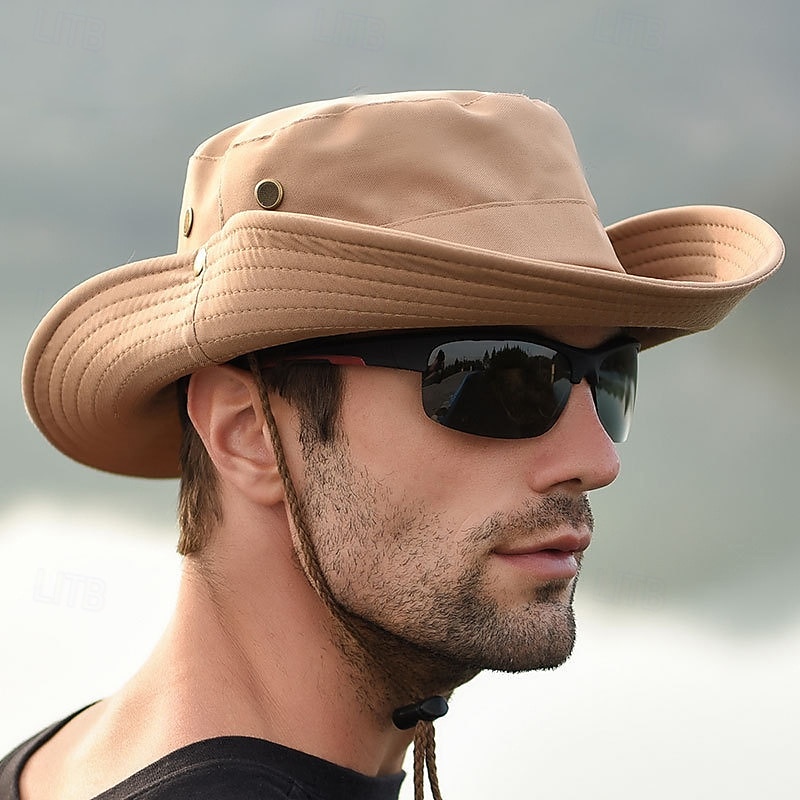 Outdoor Sun Hat Men's Hiking Hat Large Brimmed Breathable Hat Men's Sun Hat Sun Hat Fisherman Hat 2025 - $16.49 –P1