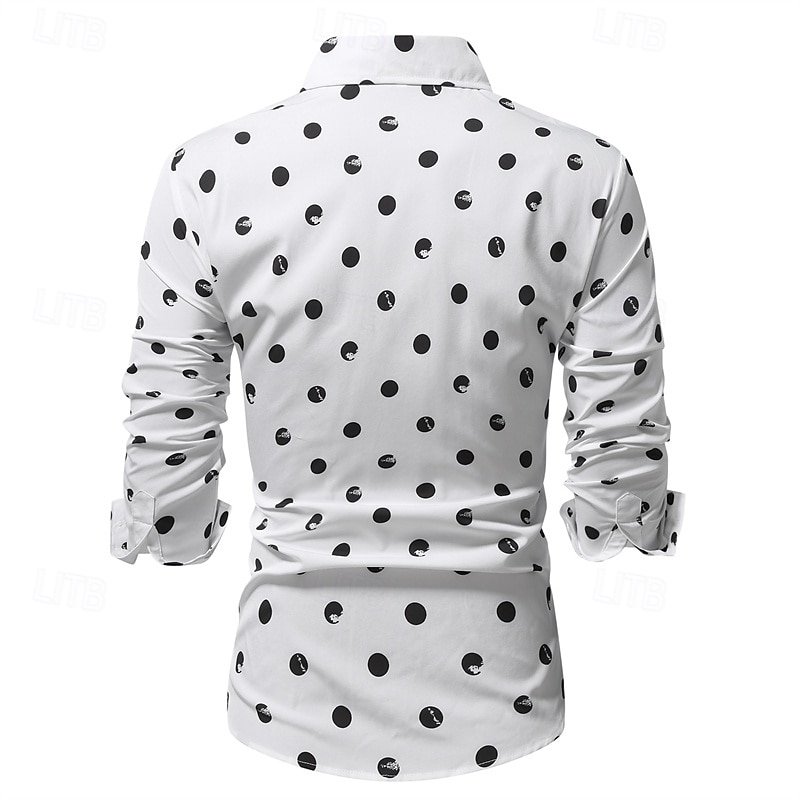 Herren Hemd Sommerhemd Freizeithemd Strandhemd Knopfhemd Schwarz Weiß Marineblau Beige Langarm Grafik Revers Urlaub Hawaiianisch Button-Down Bekleidung Polyester Mode Lässig Bequem 2025 - $23.99 –P2
