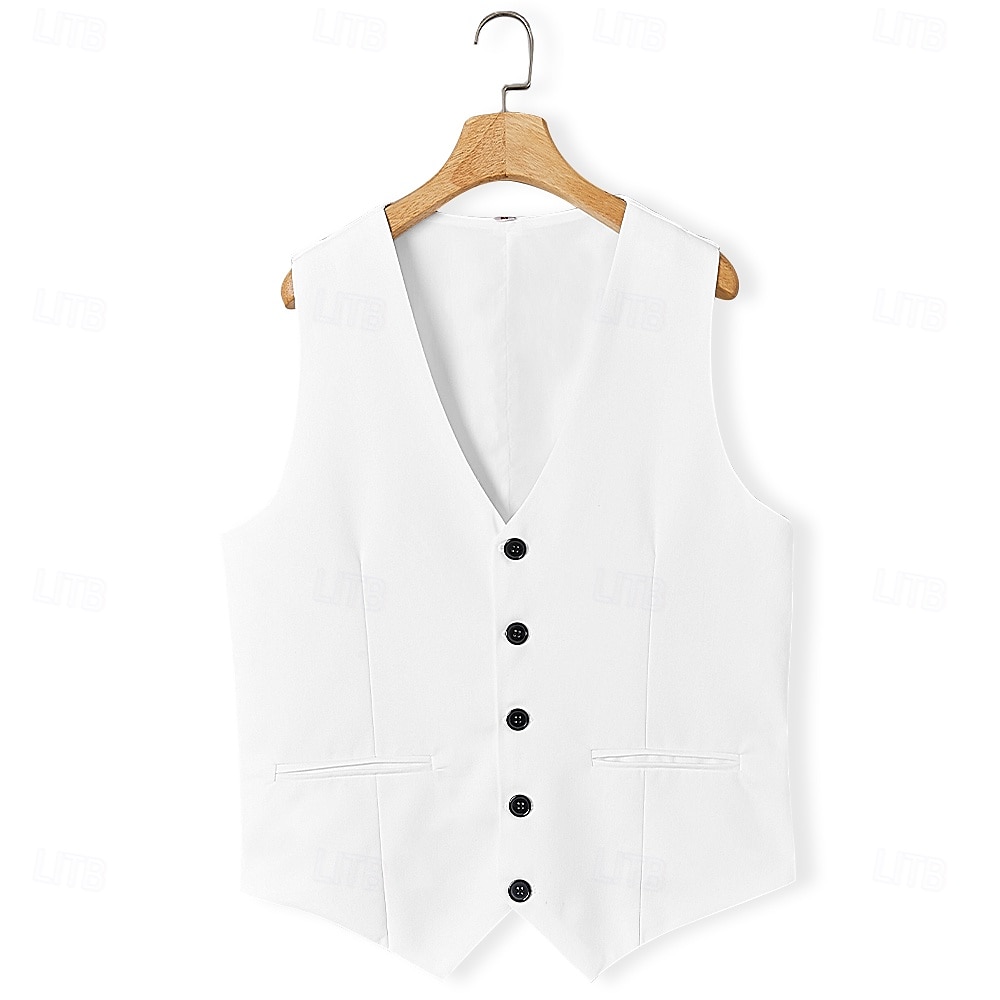 Costumes de mariage en lin pour hommes blanc bleu ciel été unis ajustement ajusté 3 pièces à simple boutonnage deux boutons de 2025 ? $139.99 –P7