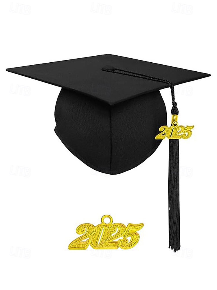 Class of 2025 Graduation Cap with Tassel and Year Charm – Unisex Matte Finish Mortarboard Hat for High School and College Ceremony, Multiple Colors 2026 - $11.99 –P4