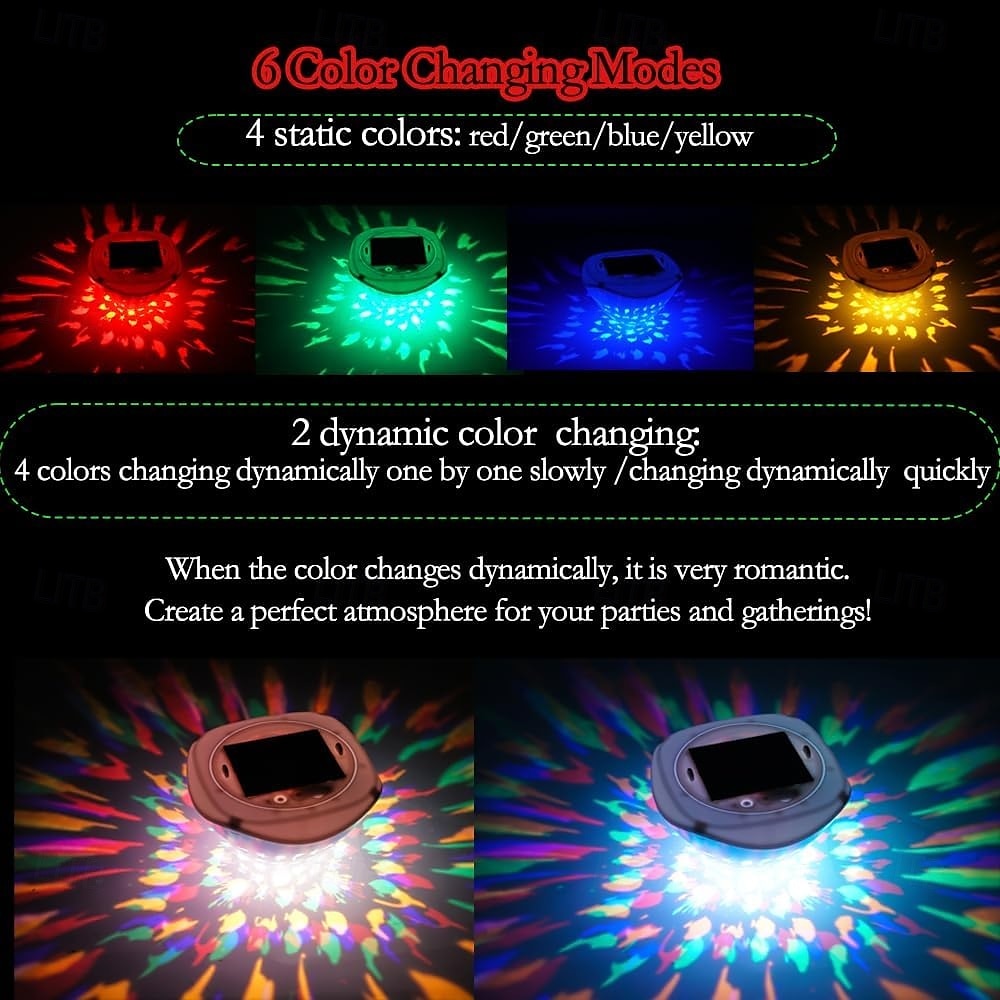 Solar Underwater Lights Floating Pool Lights with RGB Color Changing Rechargeable Fish Pattern Swimming Pool Lights IP67 Outdoor Pool Lights with 6 Lighting Modes for Inground Pool Hot Tub Bath Pond 2025 - $32.99 –P7