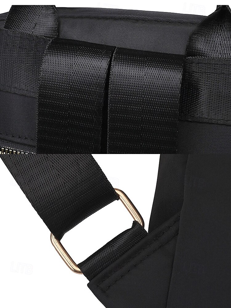 Sac à dos imperméable de grande capacité pour femme - peut être porté sur une épaule, détails de pompons élégants, fermeture à glissière, adapté au travail, à l'école et à un usage quotidien de 2025 ? $34.99 –P8