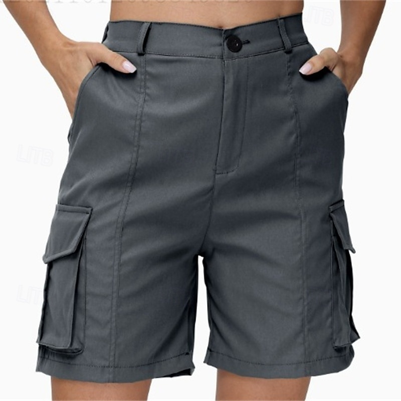 Per donna Shorts da corsa Shorts Cargo Shorts da escursionismo Esterno Vestibilità regolare Asciugatura Rapida Pantaloncini Elastico in vita Grigio scuro Nero Caccia Arrampicata Corsa S M L XL XXL del 2025 a $24.99 –P8