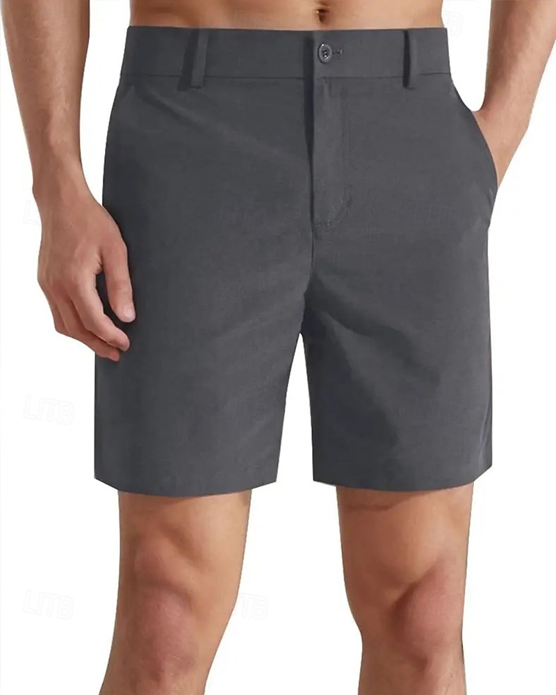 Per uomo Shorts eleganti Shorts da Lavoro Pantaloncini da golf Tasca Semplice Comodità Traspirante Lunghezza al ginocchio All'aperto Affari Sport Casual Blu Cachi del 2026 a $24.99 –P5