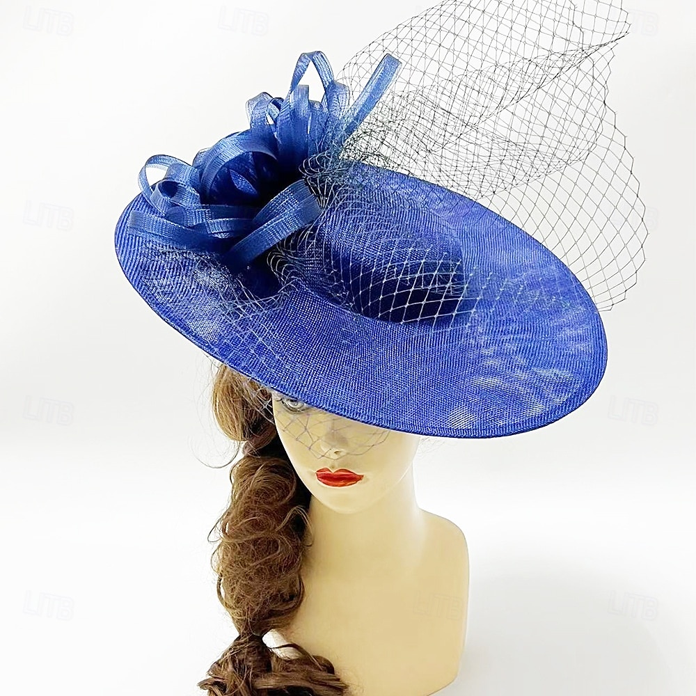 Huvudbonad Sinamay Fedora Hatt Bröllop Aftonfest Teaparty Hästkapplöpning Cocktail Vintage Söt Med Fjäder Huvudsmycke Huvudbonad 2026 - $32.99 –P2