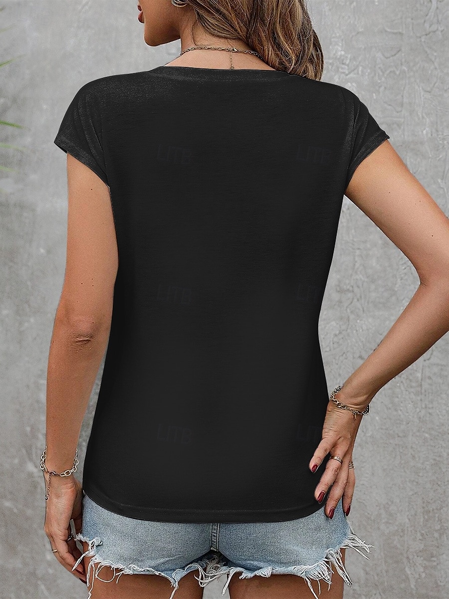 Női Camisole Tank Top Grafika Szöveg Stílusos Alkalmi Ujjatlan V-alakú Normál felsők Napi Nyaralási viselet Nyomtatott Fekete Nyár Tavasz 2025 - $17.99 –P2
