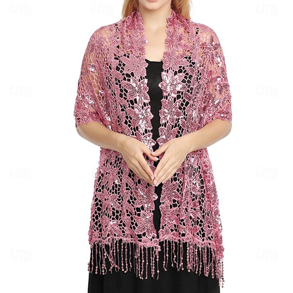 Dames Wikkel Elegante Zon Bescherming Mouwloos Kant Bruiloft Wikkels Met Effen Kleur Voor Bruiloft Zomer 2025 - $26.99 –P9